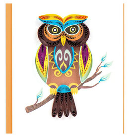 Quilled Decorative Owl Enclosure Card, Vietnam