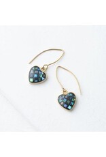 Azure Abalone Heart Earrings, Asia