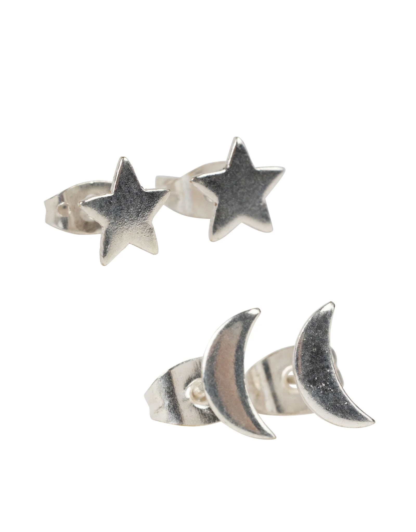 Trade roots Sun and Moon Silver Studs, India
