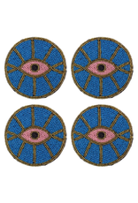 Trade roots Beaded Coasters, Set of 4