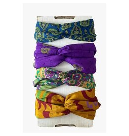Vintage Recycled Sari Loop Headbands, Nepal