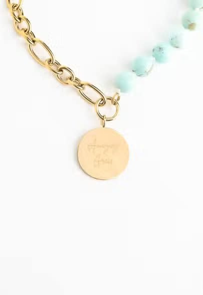 Amazing Grace Turquoise & Chain Necklace, Asia - Trade Roots