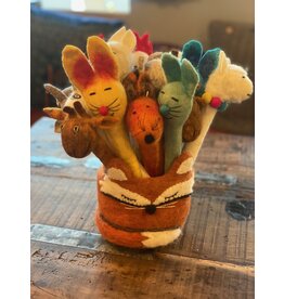 Trade roots Assorted Felt Animal Pencil Toppers, Nepal