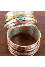 Sterling and Copper Spinner Ring, Nepal
