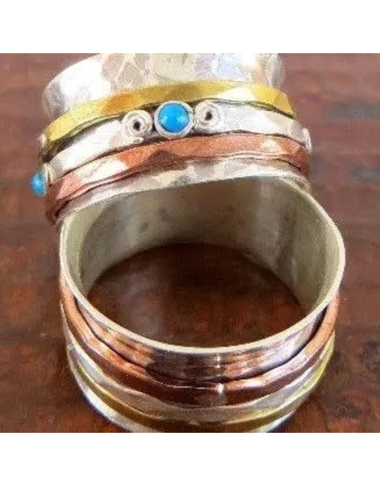 Sterling and Copper Spinner Ring, Nepal