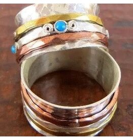 Sterling and Copper Spinner Ring, Nepal