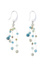 Trade roots Reena Multistrand Silk and Bead Earrings
