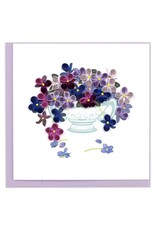 Trade roots Quilled Violet Bouquet Greeting Card