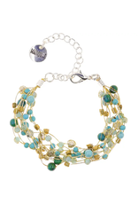 Reena Silk and Stone Bracelet, Thailand