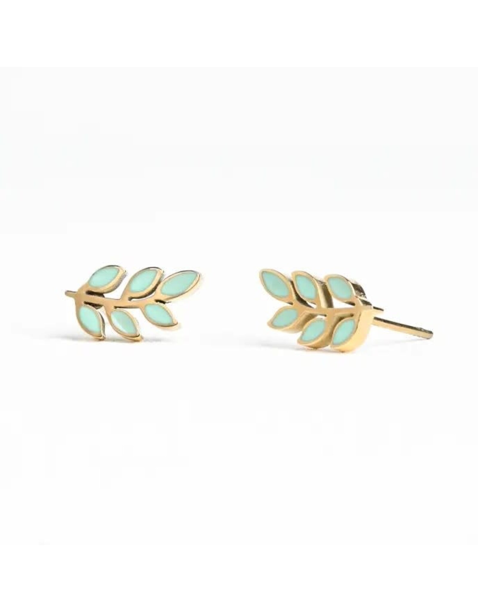 Rowen Stud Earrings in Mint, Asia