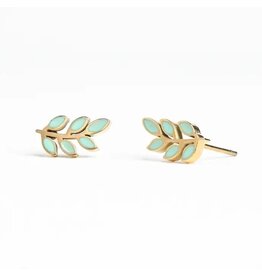 Rowen Stud Earrings in Mint, Asia