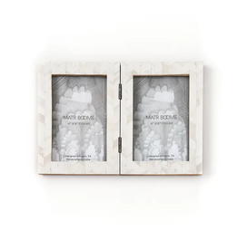 Artemis 4x6 Double Picture Frame - Handcrafted Bone, India