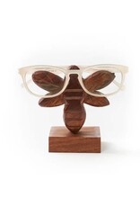 Bee Eyeglasses Holder Stand - Handmade Wood, India