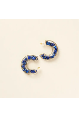 Shamani Sodalite Hoop Earrings, India