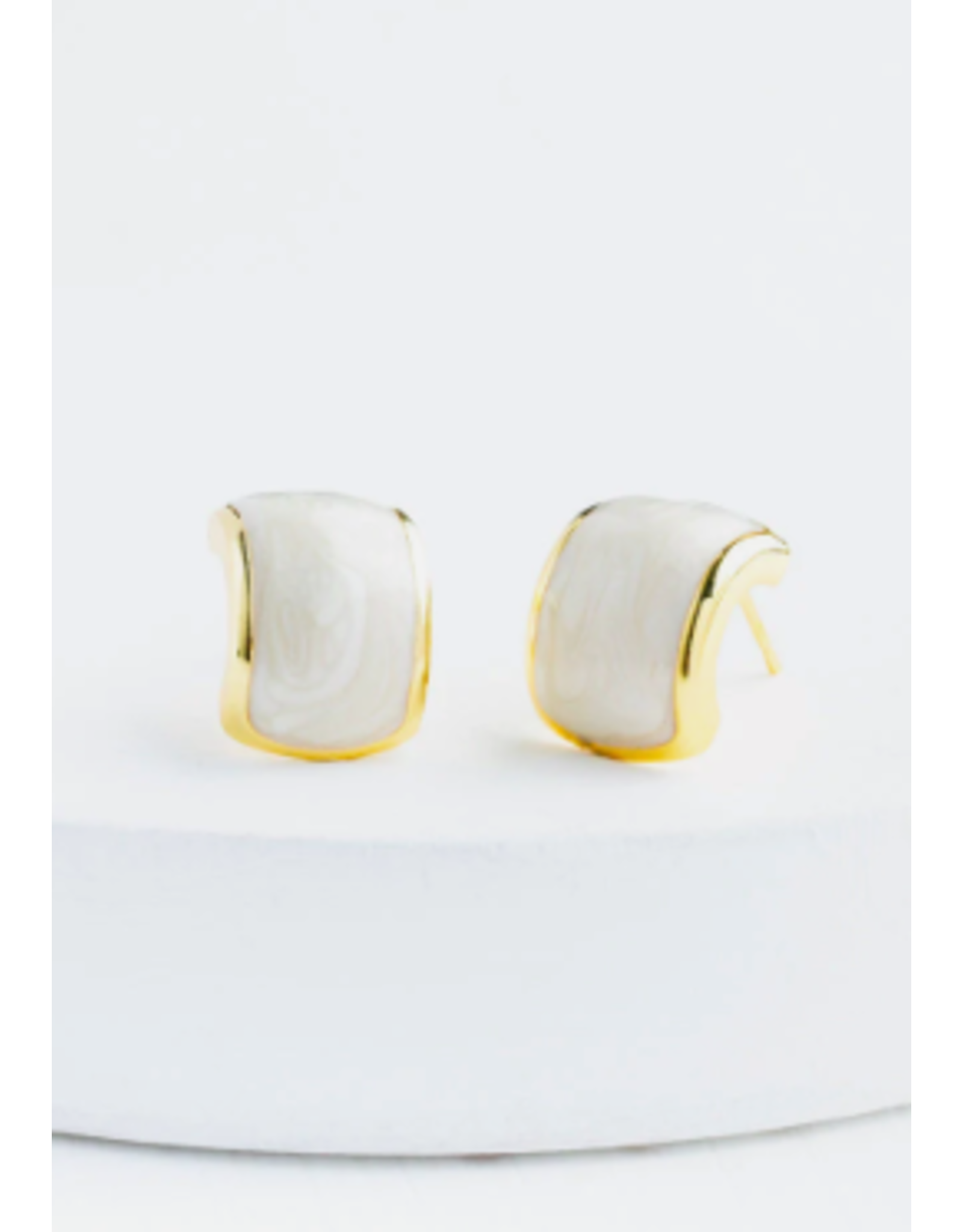 Trade roots Ripple Earrings - Ivory
