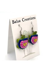 Balsa Wood Earrings, Nicaragua