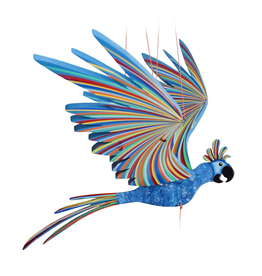 Blue Cockatiel Parrot Flying Bird Mobile, Colombia