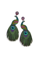 Peacock Earrings , Colombia