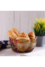 Trade roots Sari Wrapped Fruit Basket Small, India