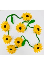 Felt Sunflower Garland - 80 inches long, Nepal