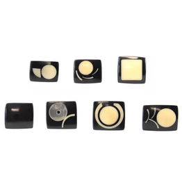 Square, Tagua Shavings Resin Ring, Variety of Styles, Ecuador