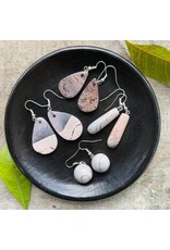 Trade roots Soapstone Sterling Earrings, Nicaragua