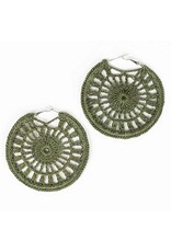 Pahiya Silk Crochet Hoop Earrings, India