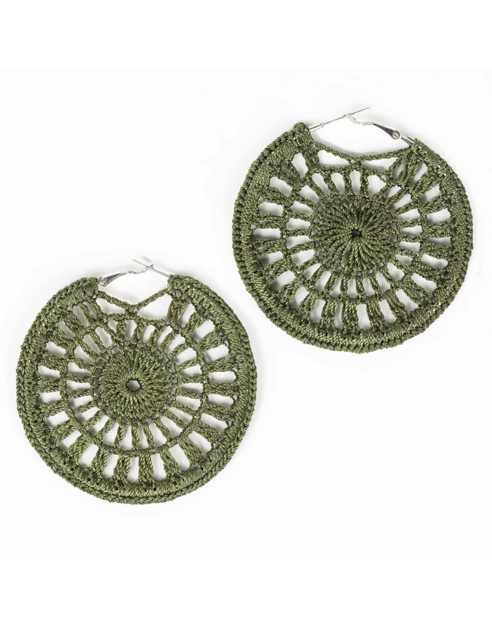 Pahiya Silk Crochet Hoop Earrings, India