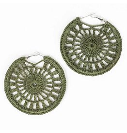 Pahiya Silk Crochet Hoop Earrings, India