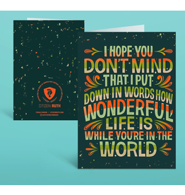 I Hope You Dont Mind That I Put Down In Words Card