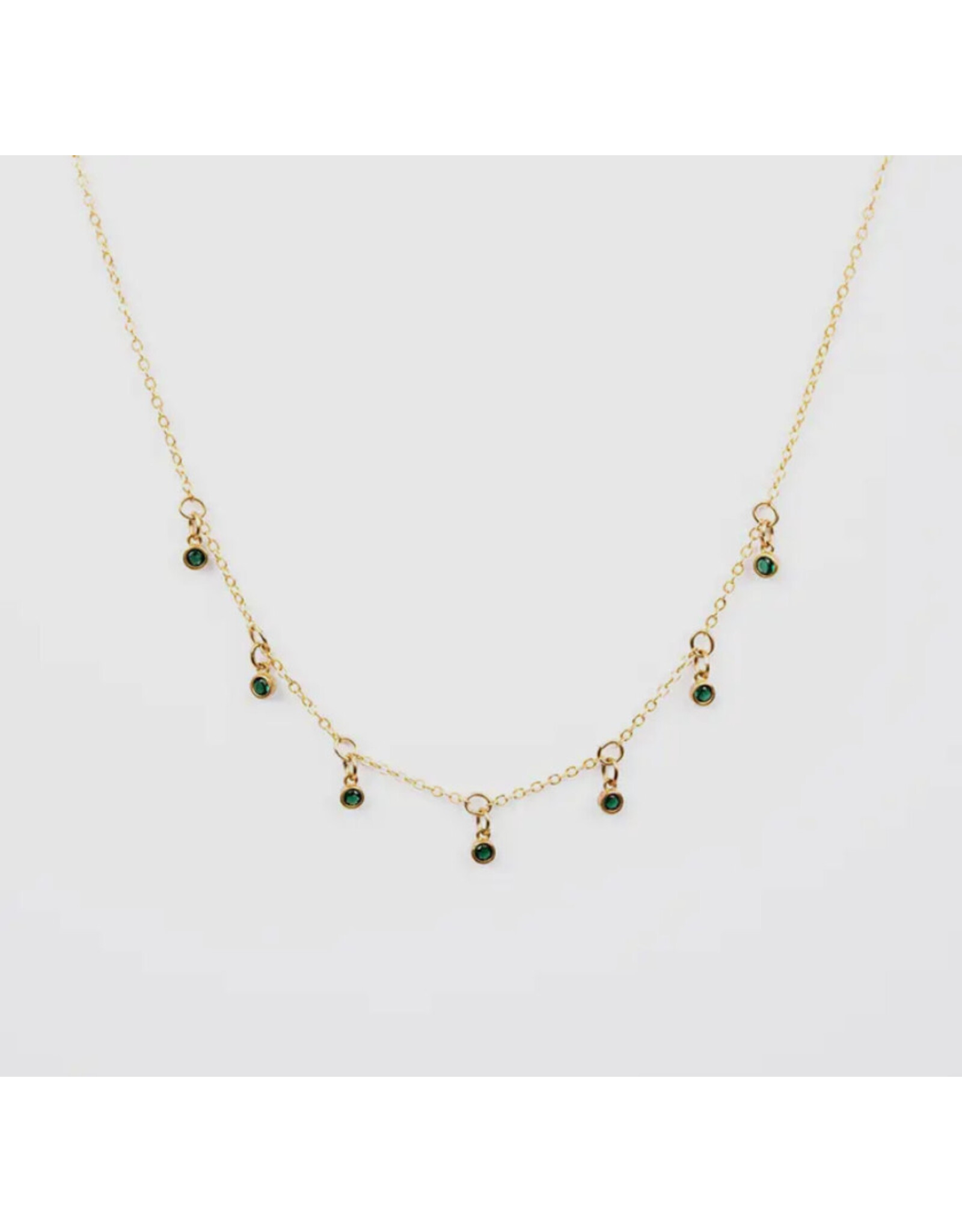 Green Zircon  Drop Necklace, Guatemala