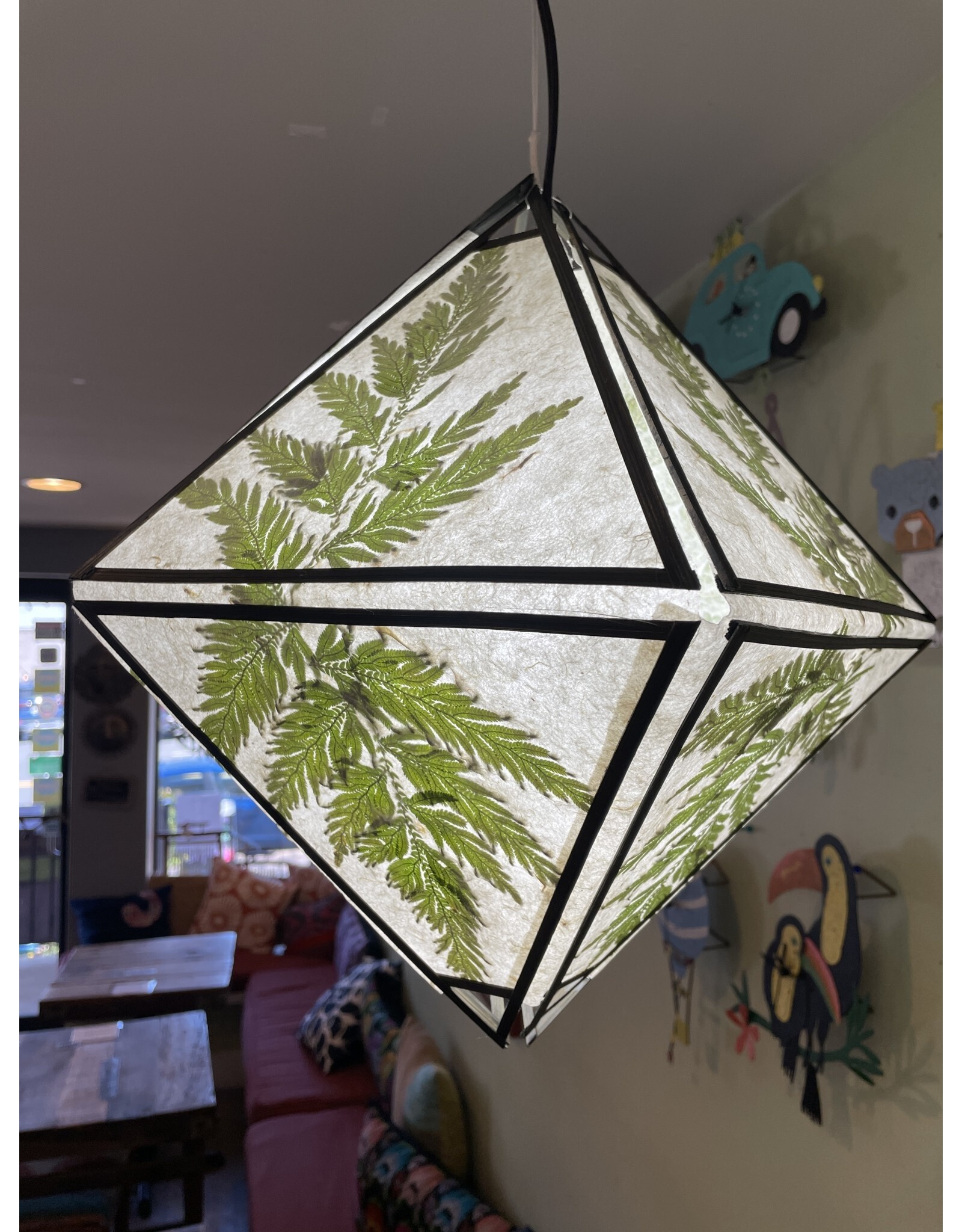 Mulberry Paper Lantern Hanging, Laos (w/ Light Kit), Laos