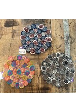 Felt Swirl Trivets, Nepal Felt Swirl Trivets, Nepal