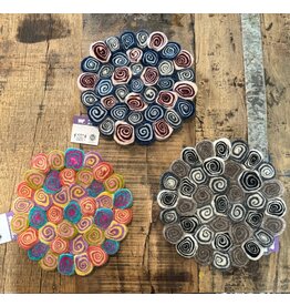 Felt Swirl Trivets, Nepal