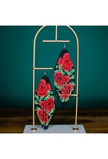 Rose Earrings, Guatemala