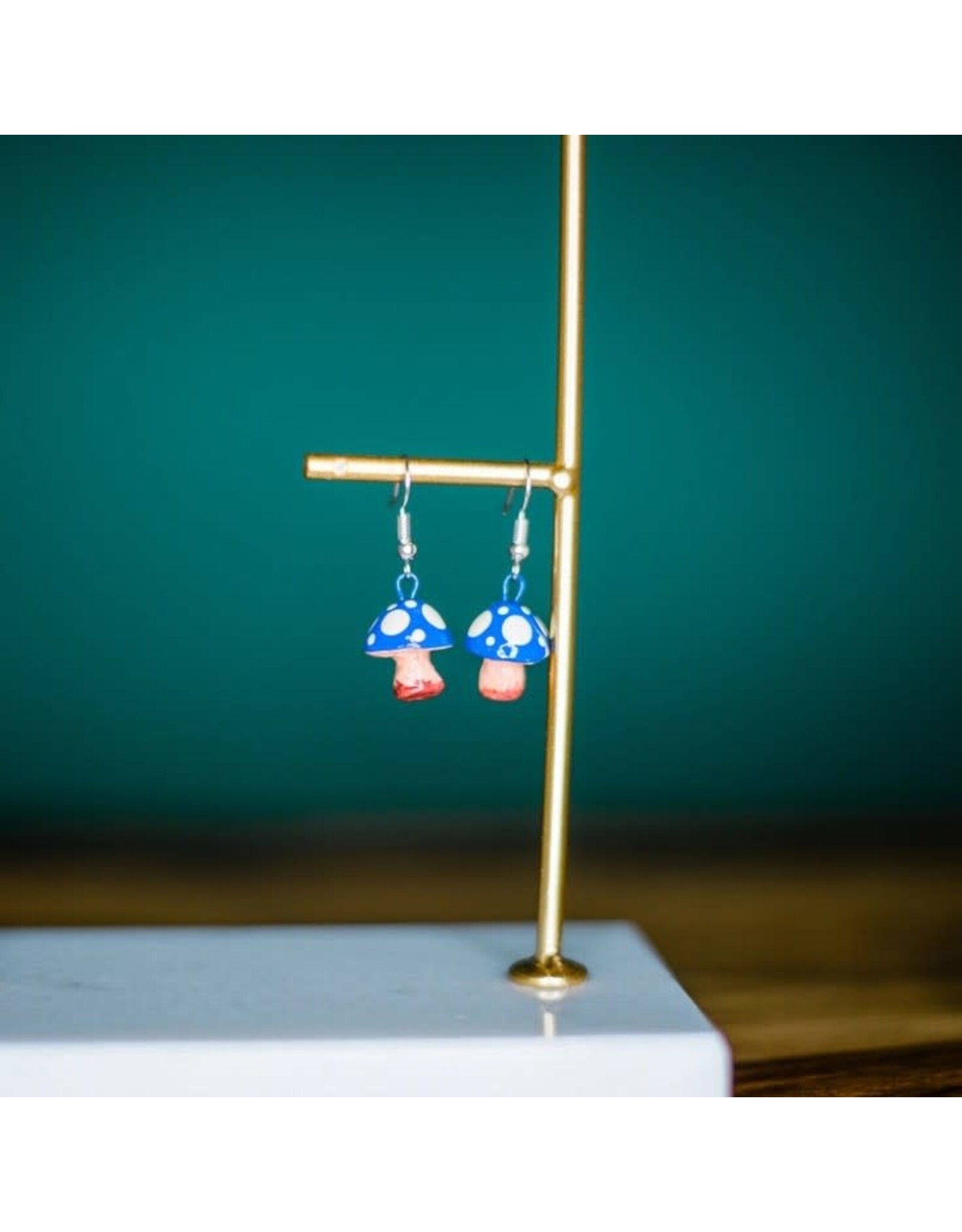 Mushroom Earrings, Guatemala