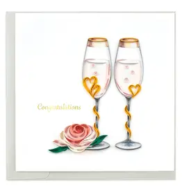 Trade roots Wedding Toasting Flutes Quilling Cards