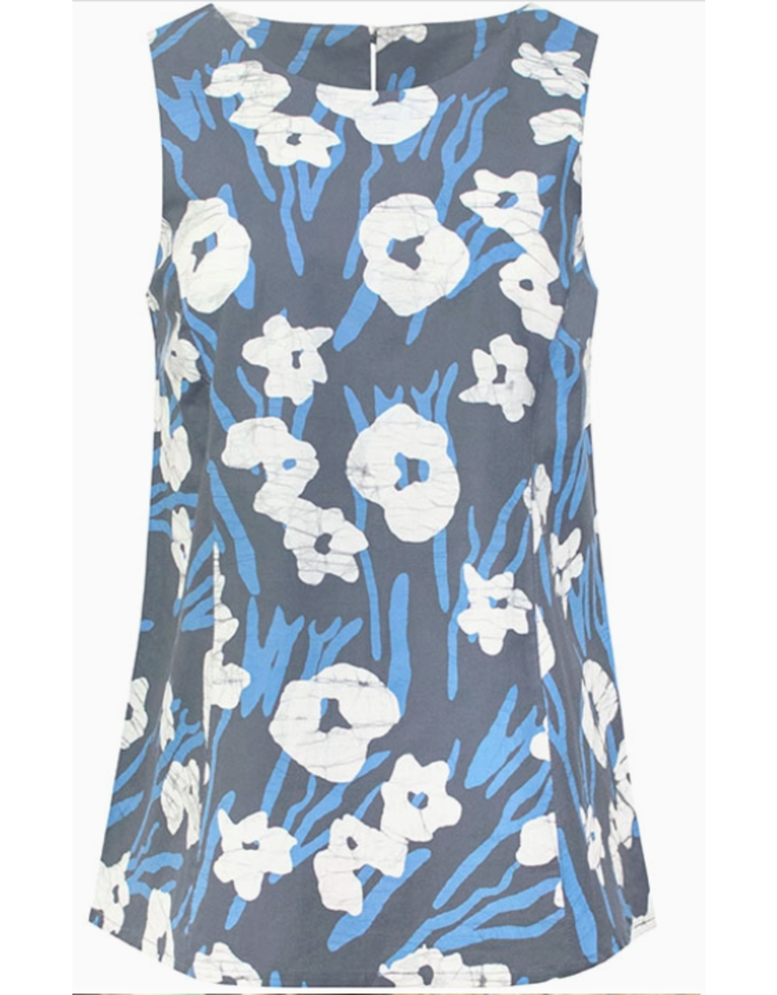 Boardwalk Blouse, Painted Floral Charcoal