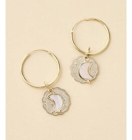 Sikka Coin Dangle Hoop Earrings, India