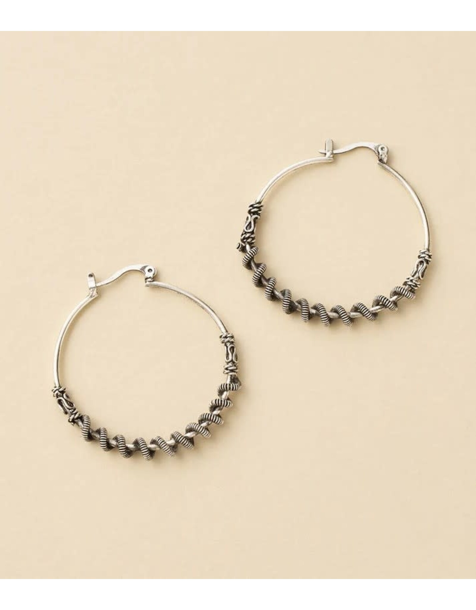 Rani Silver Hoop Earrings, India