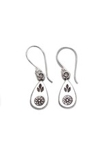 Stamped Tear Tribal Earrings, Thailand
