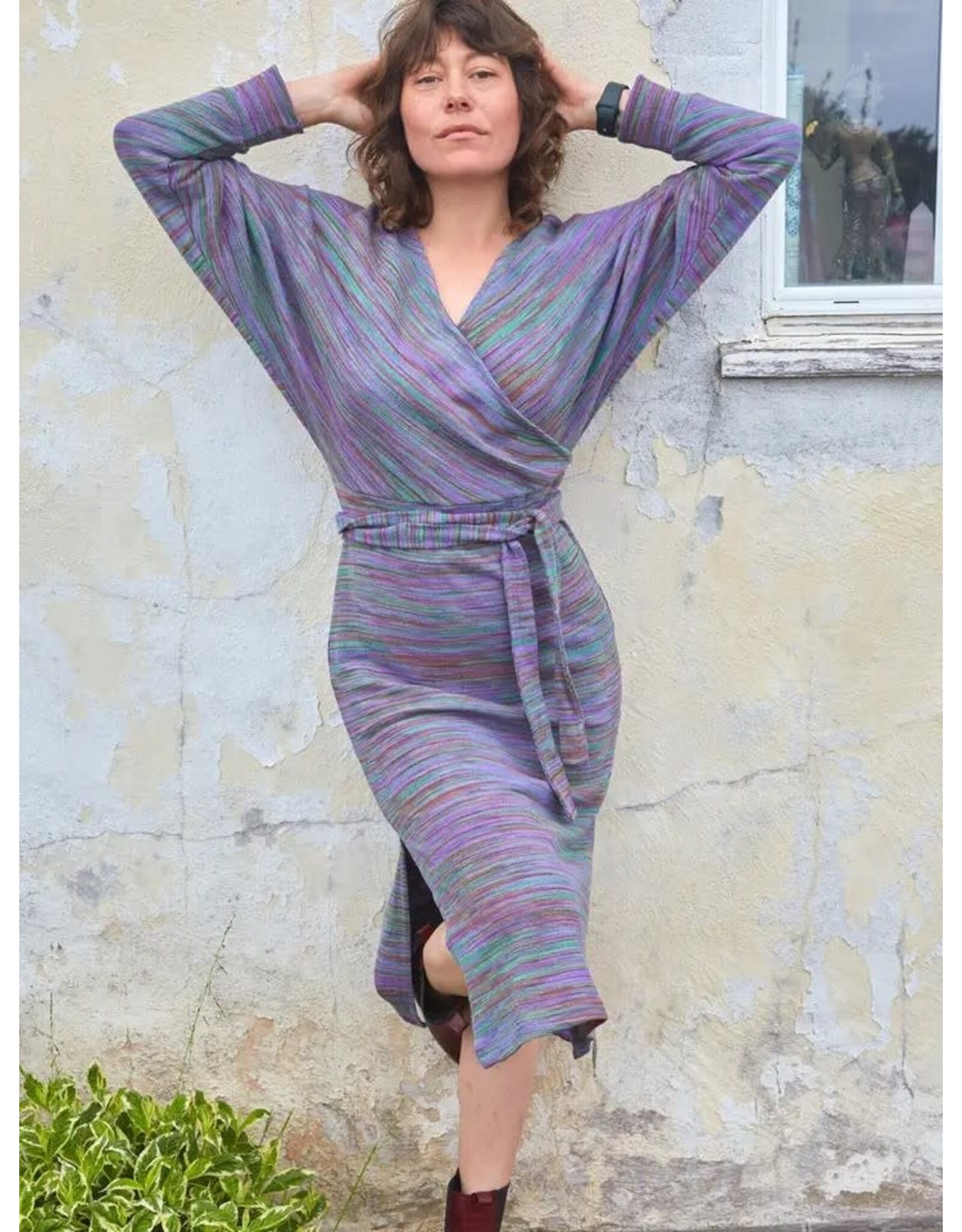 V neck sweater dress, o/s