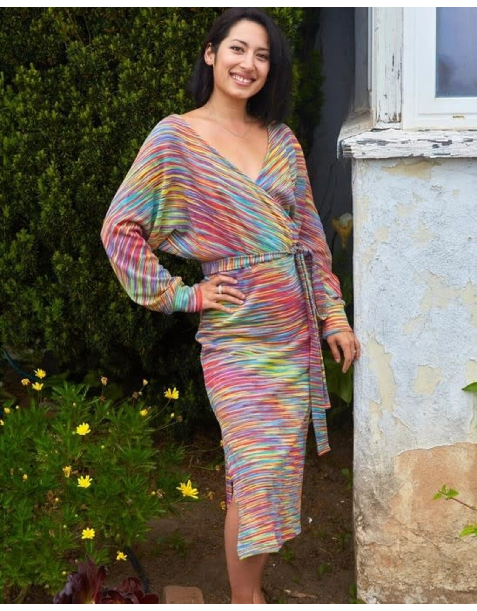 V neck sweater dress, o/s