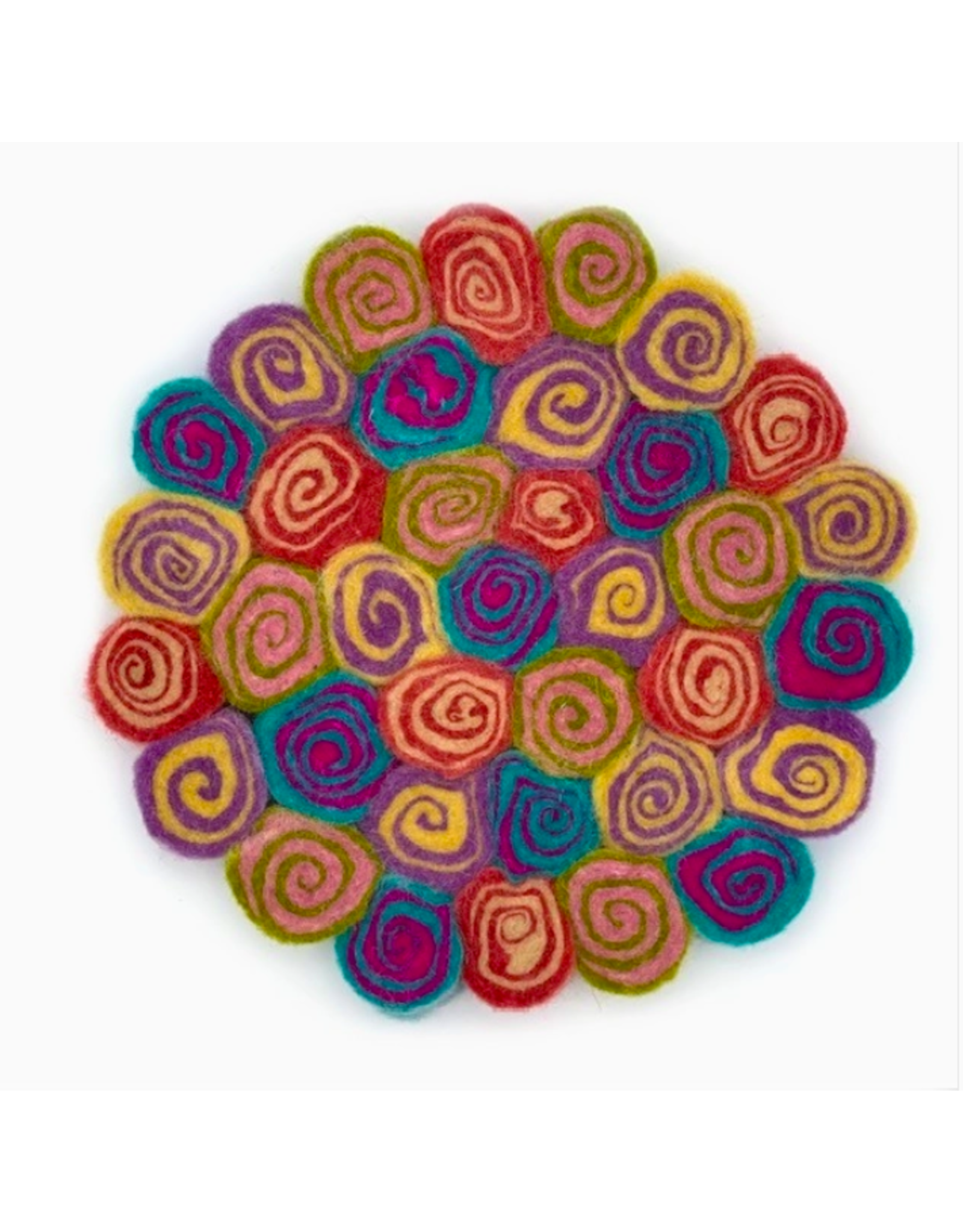 Felt Swirl Trivets, Nepal