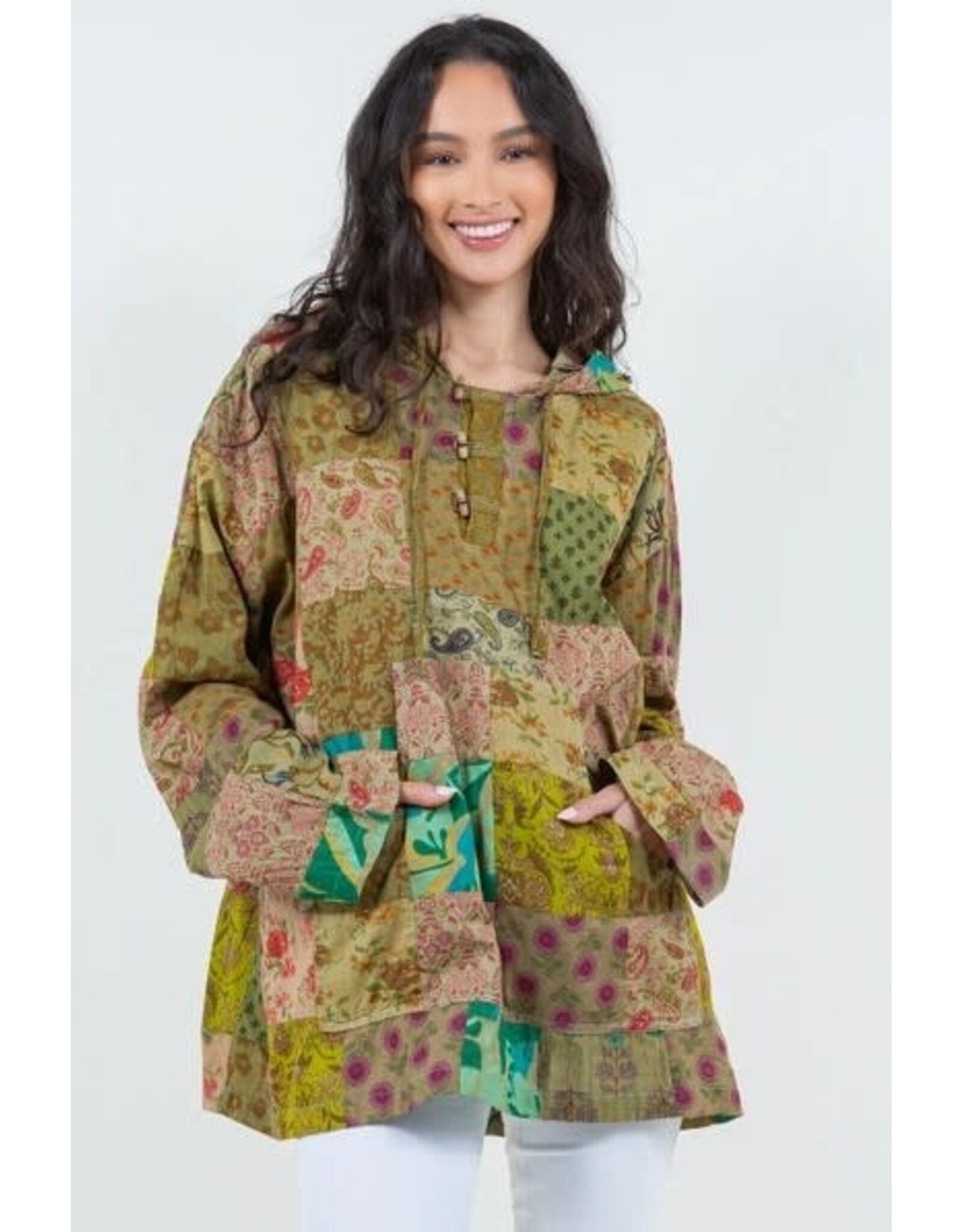 Cotton Patchwork Hoodie, Nepal