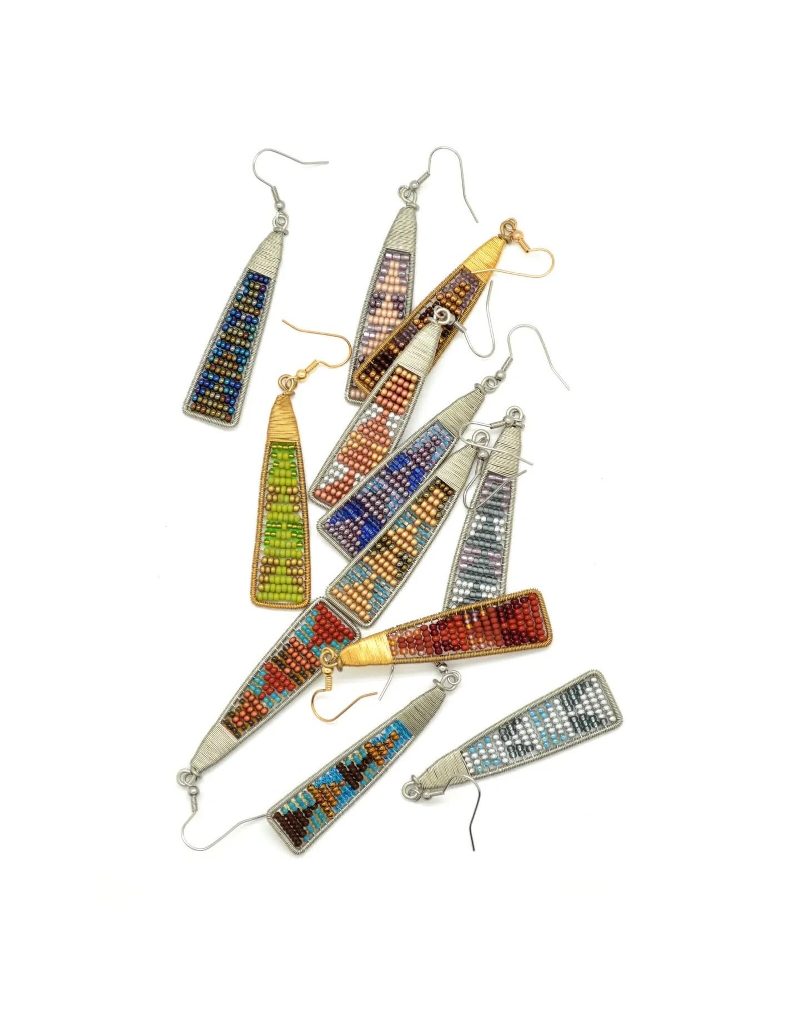 Trade roots Triangle in Triangle Earrings, Guatemala