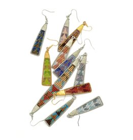 Trade roots Triangle in Triangle Earrings, Guatemala
