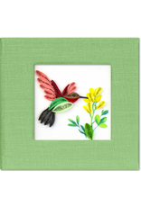 Trade roots Quilled Post It Notes Cover, Hummingbird, Vietnam
