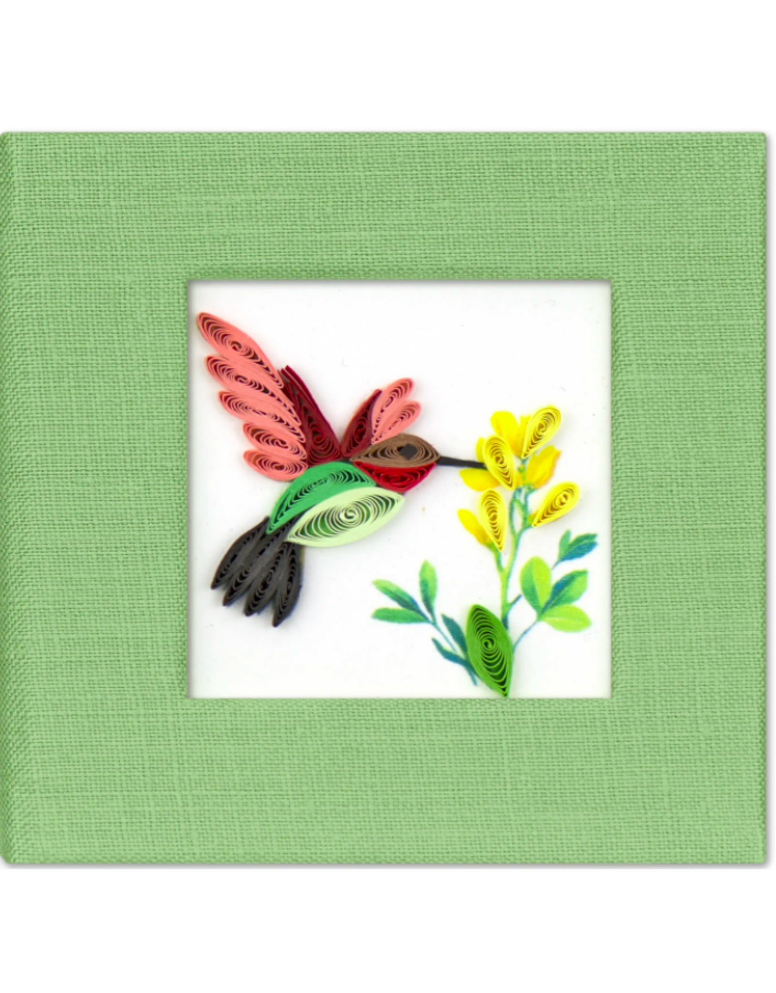 Trade roots Quilled Post It Notes Cover, Hummingbird, Vietnam