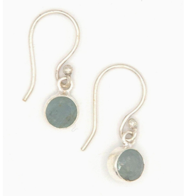 Trade roots Aquamarine Window Earrings, India